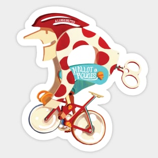 Red polka bat Sticker